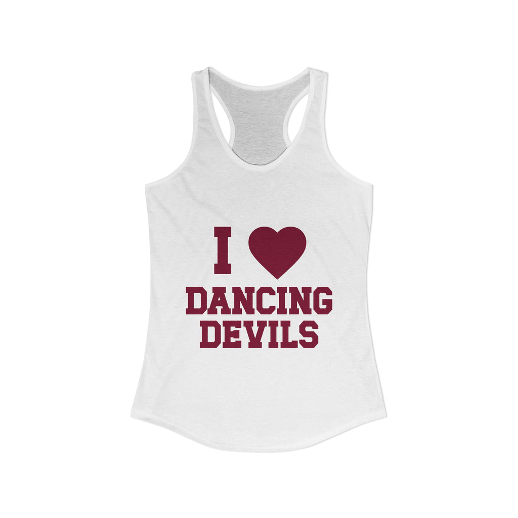 I Heart Dancing Devils Racerback Tank