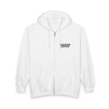 Dancing Devils Zip-up Hoodie, Maroon Text